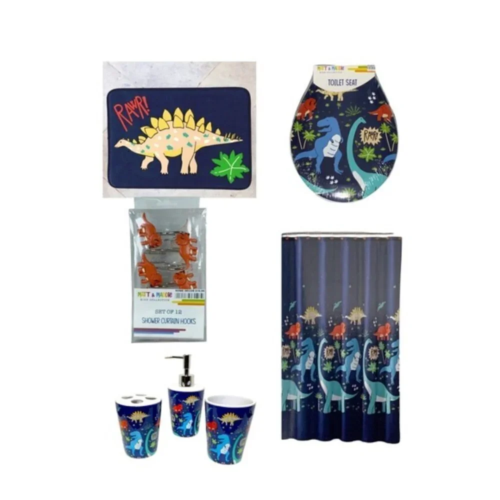 Matt & Maddie Toilet Seat Dinosaur Kids Bath Roar Collection Accessory Blue